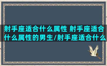 射手座适合什么属性 射手座适合什么属性的男生/射手座适合什么属性 射手座适合什么属性的男生-我的网站